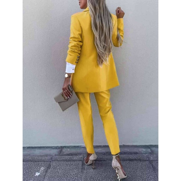 2 Pcs Blazer and Pants Suit Set - Picture 3 of 12